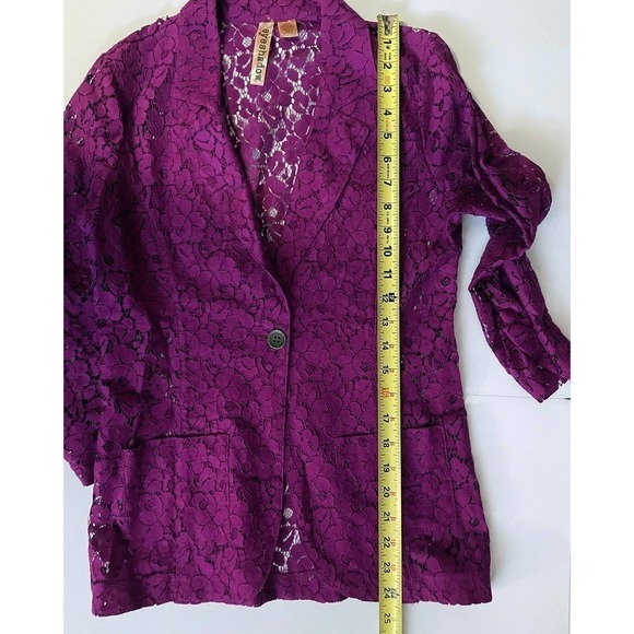 EYESHADOW Lace Purple Blazer Size S - Picture 7 of 8